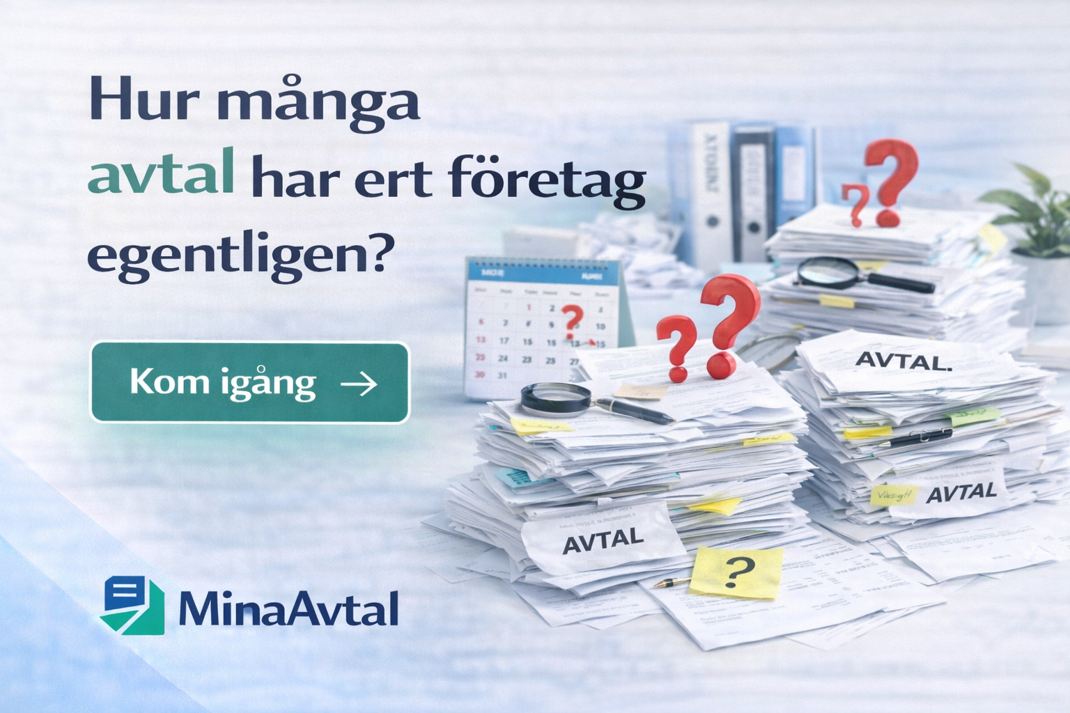 Illustration om att få kontroll på hur många avtal ett företag har